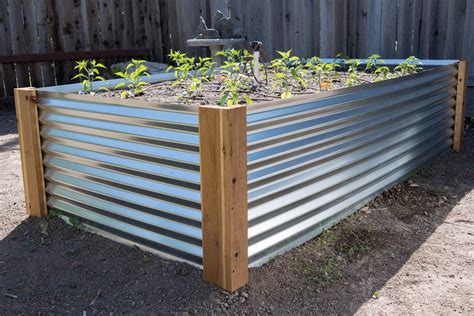 corrugated metal box set|DIY Raised Garden Beds with Corrugated Metal .